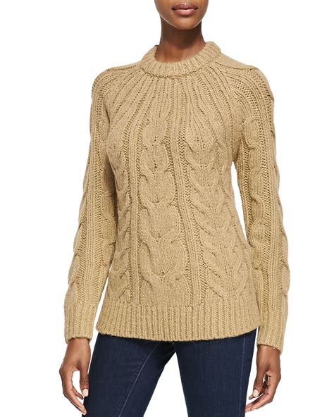 michael michael kors cable knit sweater|Michael Kors sweater women's.